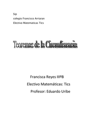 Sip
colegio Francisco Arriaran
Electivo Matematicas Tics
Francisca Reyes IIIºB
Electivo Matemáticas: Tics
Profesor: Eduardo Uribe
 