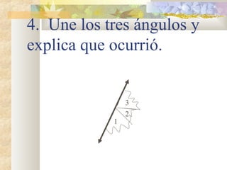 4. Une los tres ángulos y
explica que ocurrió.
1
2
3
 