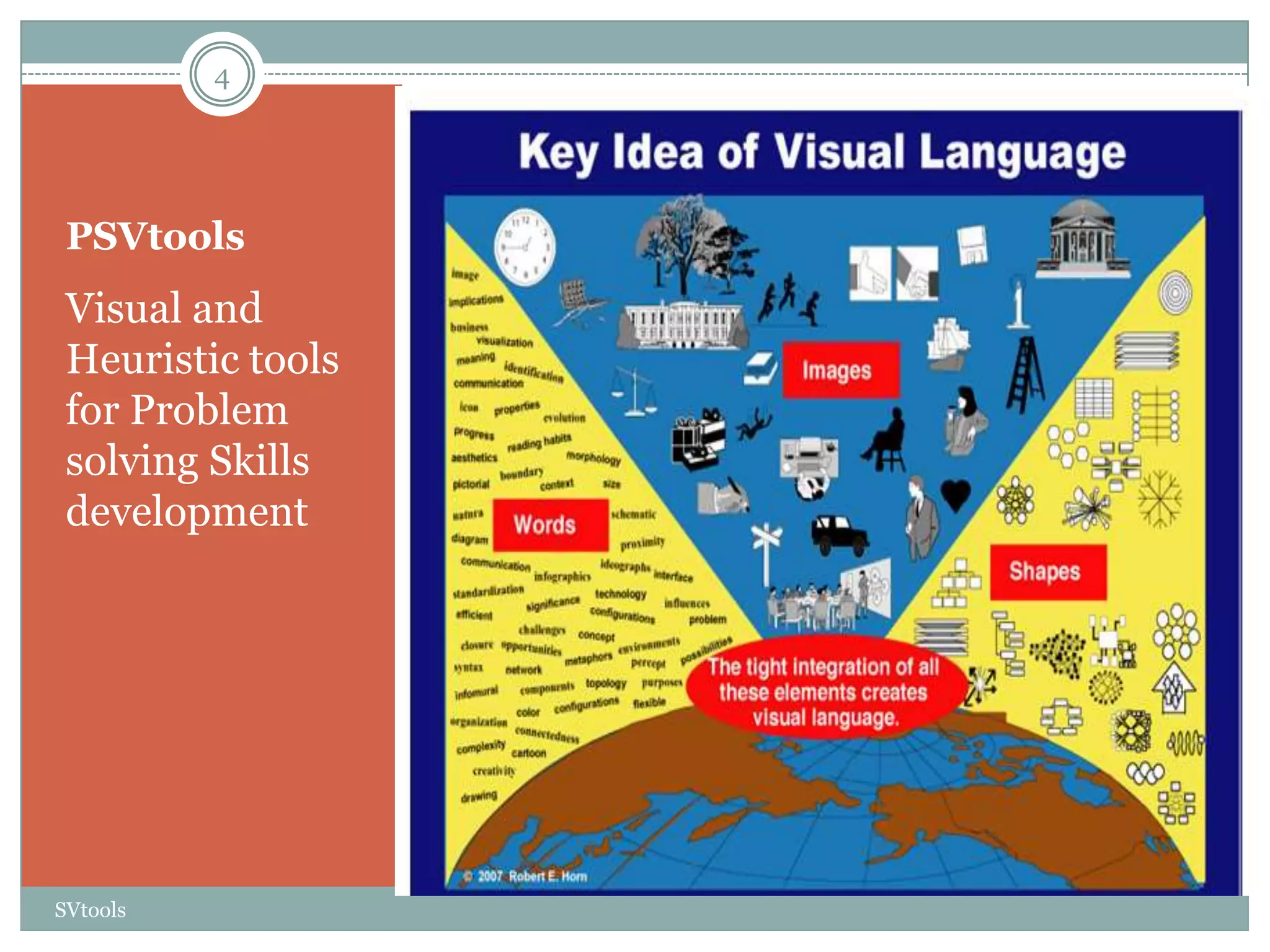 4




 PSVtools
 Visual and
 Heuristic tools
 for Problem
 solving Skills
 development




SVtools
 