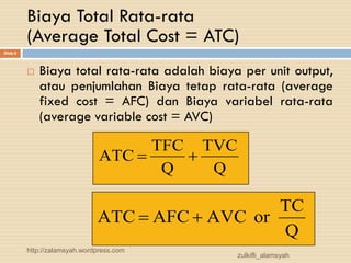Biaya Variabel Rata Rata powerpoint teori biaya produksi (cost curve).pdf