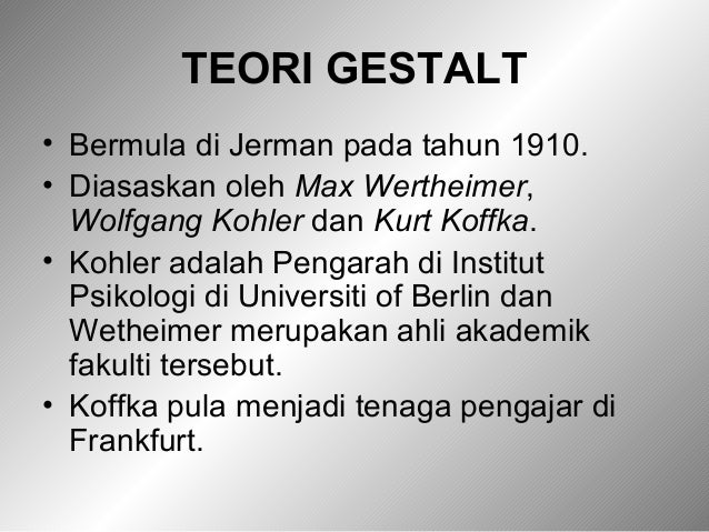 Teori gestalt ppt