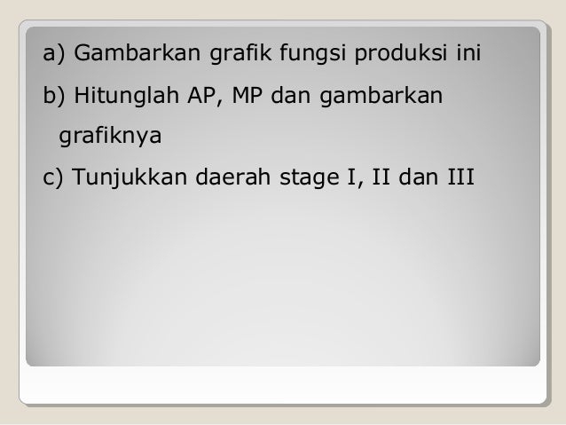 Teori Produksi Mikro