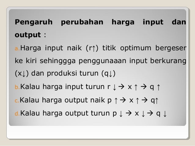 Teori Produksi Mikro