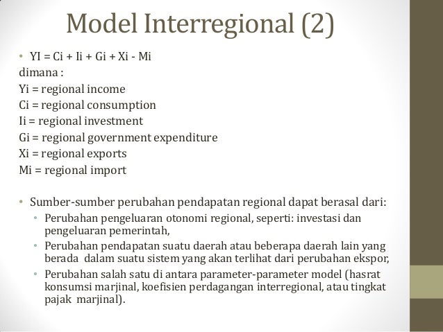Teori Teori Ekonomi Regional Teori Teori Ekonomi Regional