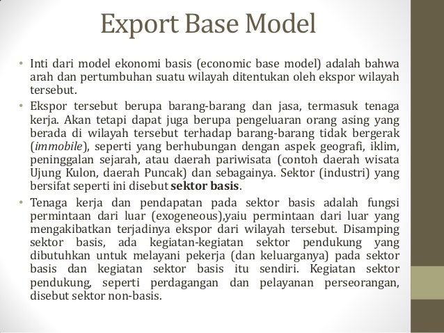 Teori teori ekonomi regional