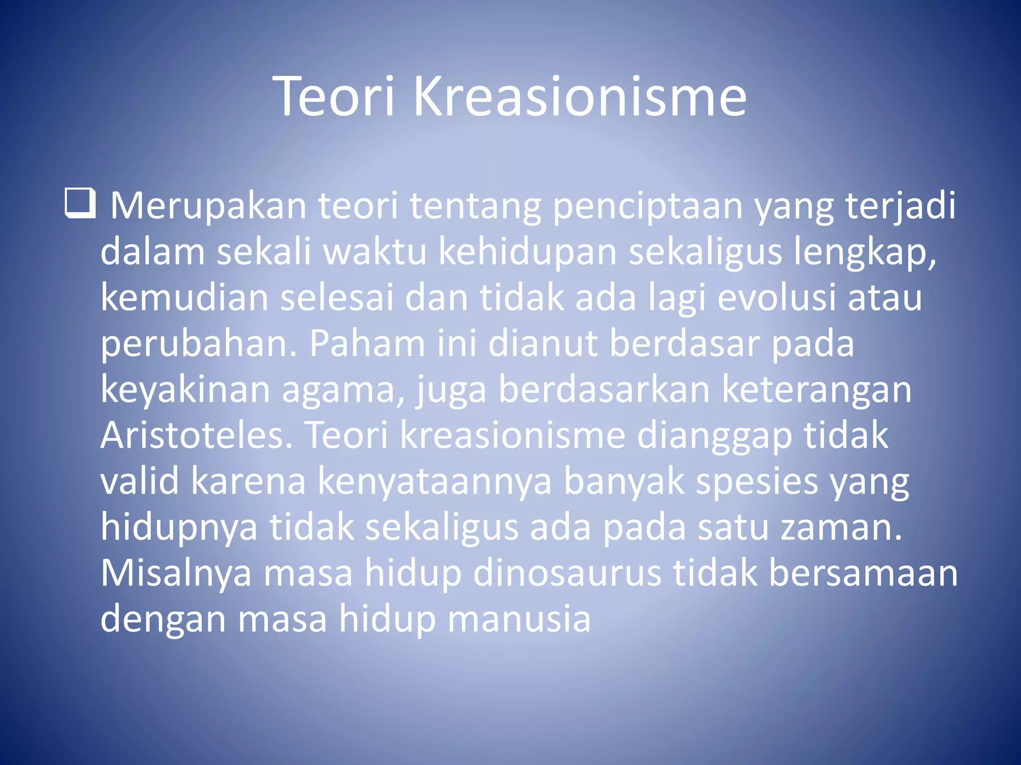 Teori Evolusi | PPTX