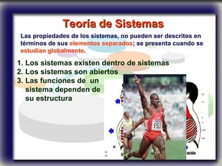 Las propiedades de los sistemas, no pueden ser descritos en términos de sus  elementos separados ; se presenta cuando se  ...