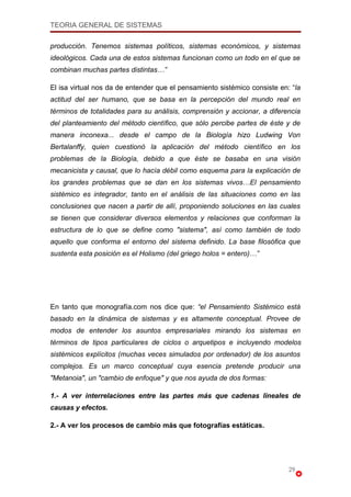 Teoria General De Sistemas