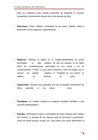 Teoria General De Sistemas