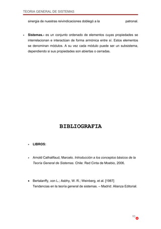Teoria General De Sistemas
