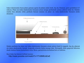 Irakur-idazketarako burua plater gainean egoten da platera ukitu barik, hau da, flotatzen, gutxi gorabehera 0,5
mikrara. Plater eta irakur-idazketarako buruaren artean inongo partikularik sartzea saihestu behar da. Ondoko
irudian ikus daitezke ohiko partikula batzuen tamaina eta plater eta irakur-idazketarako buruaren arteko
distantzia:




Halako partikula bat plater eta irakur-idazketarako buruaren artean sartzen bada bi osagaiek, hau da, platerak
eta irakur-idazketarako buruak, konpondu ezinezko kaltea jasango dute. Horregatik, disko gogorrak babestuta
daude karkasa batean hermetikoki itxita. Beraz, garrantzitsua da karkasa hori ez irekitzea.

Ikusi bideo bat Internet helbide honetan:
   http://www.youtube.com/watch?v=Y7U8M6UsEwE
 