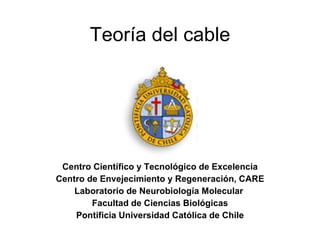 Centro Científico y Tecnológico de Excelencia Centro de Envejecimiento y Regeneración, CARE Laboratorio de Neurobiología Molecular  Facultad de Ciencias Biológicas Pontificia Universidad Católica de Chile Teoría del cable 
