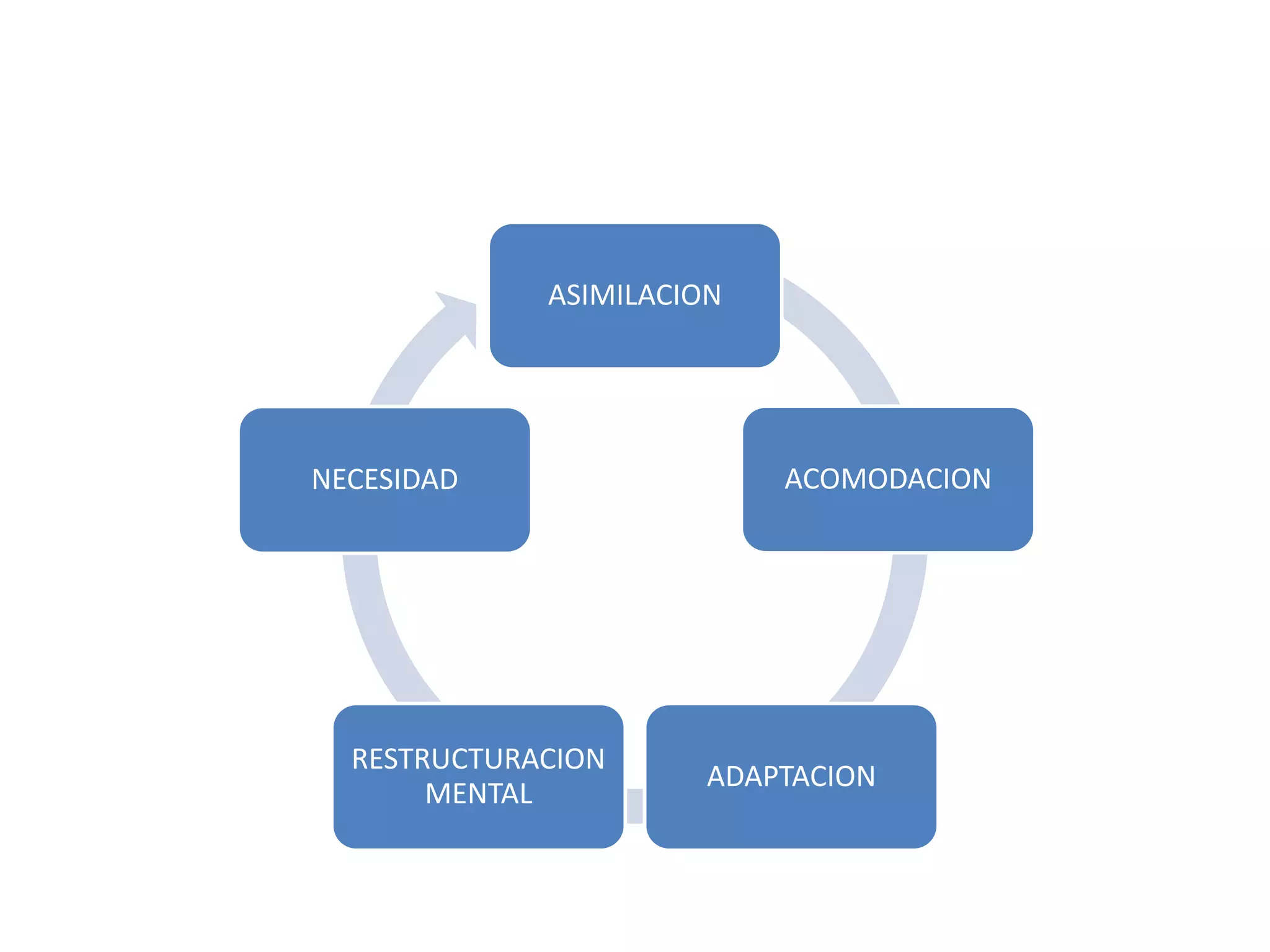 ASIMILACION




NECESIDAD                  ACOMODACION




  RESTRUCTURACION
                       ADAPTACION
       MENTAL
 