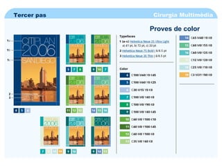 Cirurgia Multimèdia Tercer pas Proves de color 