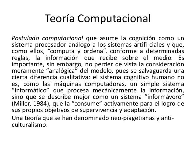 Teoria computacional de la mente