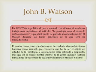 Teoria conductista | PPTX