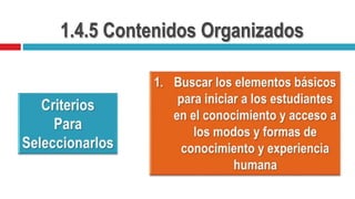 1.4.5 Contenidos Organizados
 
