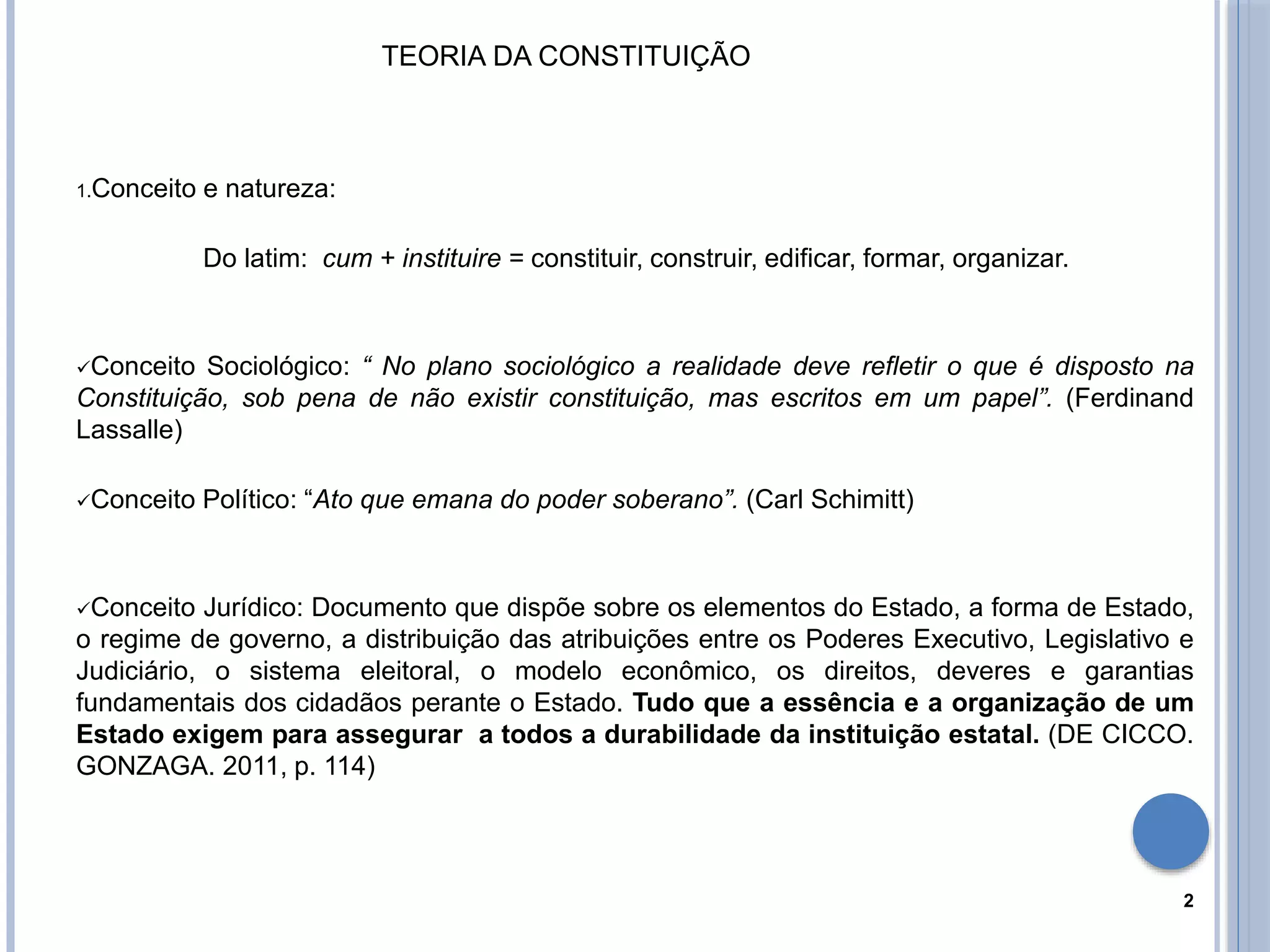 Teoria da constituição, primazia, preâmbulo e poder constituinte | PPTX
