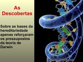 As Descobertas Sobre as bases da hereditariedade apenas reforçaram os pressupostos da teoria de Darwin  