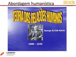 Escola de Negócios
Abordagem humanística
 