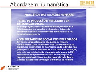 Escola de Negócios
Abordagem humanística
 