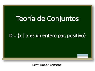 Prof. Javier Romero  