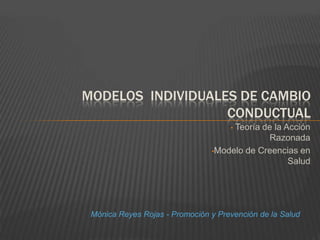 MODELOS  INDIVIDUALES DE CAMBIO CONDUCTUAL ,[object Object]