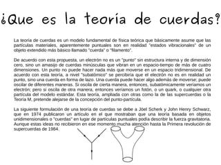 Teoria de cuerdas PPT