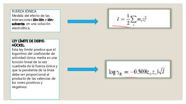Teoria de debye hückel de los electrolitos