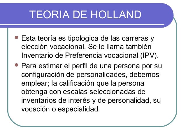 Teoria de holland_teoria_online