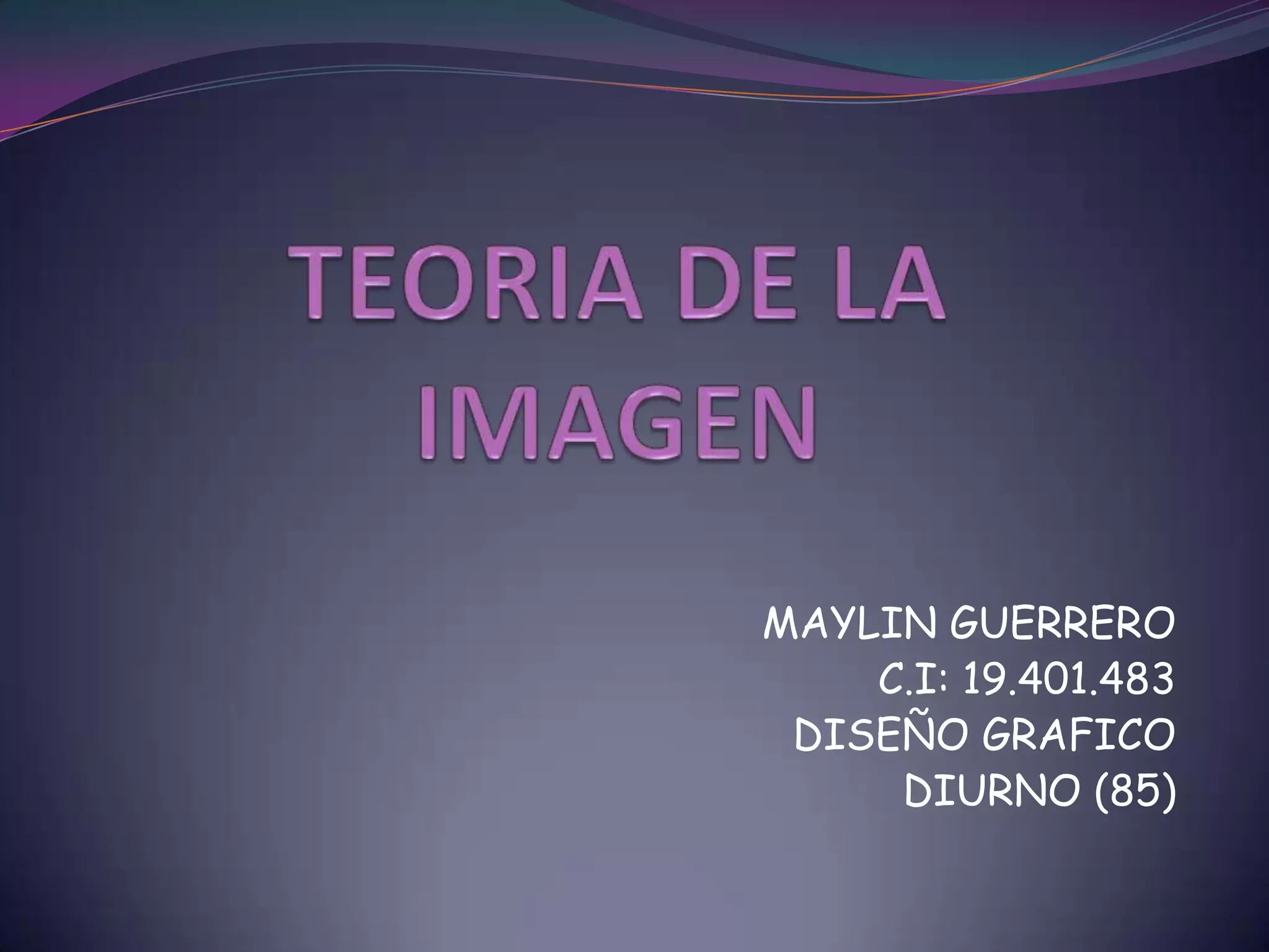 Teoria de la imagen | PPTX