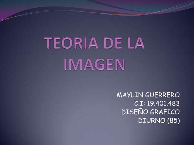 Teoria de la imagen | PPTX