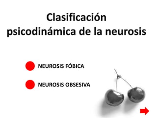 NEUROSIS FÓBICA
NEUROSIS OBSESIVA
 