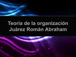 Teoría de la organizaciónJuárez Román Abraham 