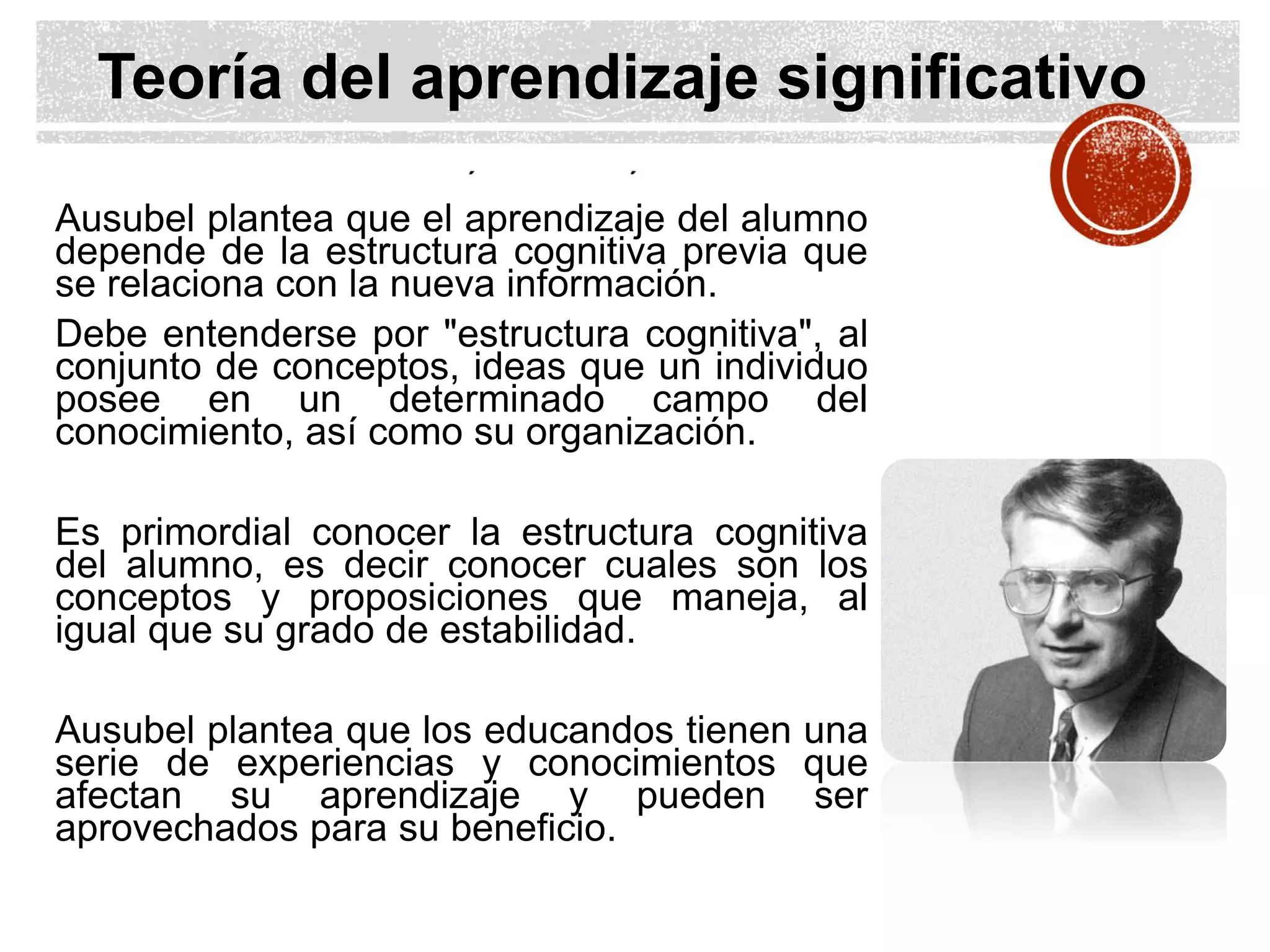 Teoria del aprendizaje significativo | PDF