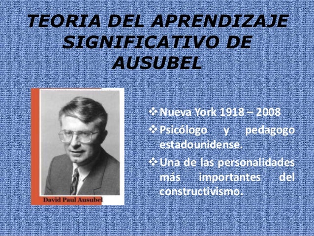 Teoria del aprendizaje significativo de ausubel