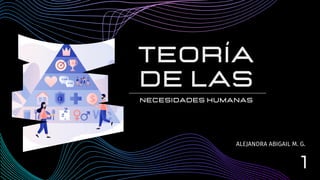 TEORÍA
DE LAS
NECESIDADES HUMANAS
ALEJANDRA ABIGAIL M. G.
1
 