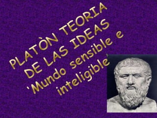 PLATÒN TEORIA DE LAS IDEAS‘Mundo sensible e inteligible’  
