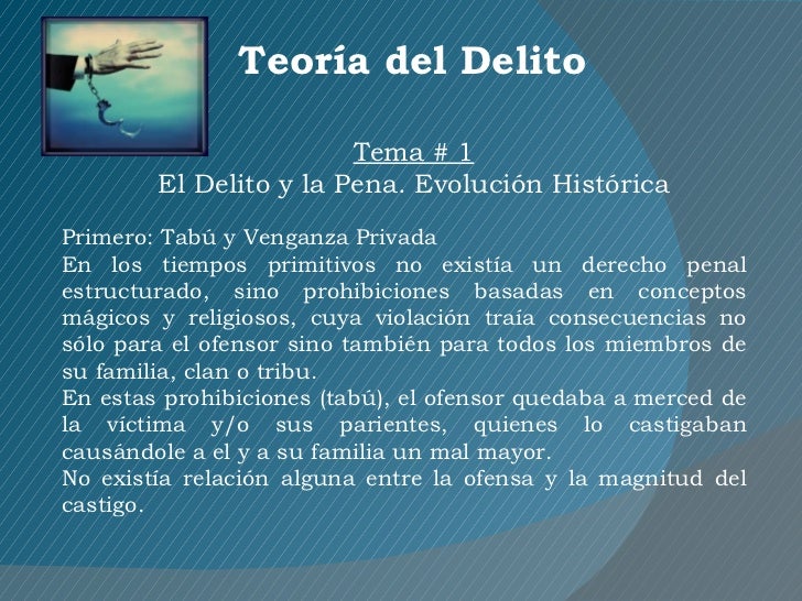 Teoria del delito tema no1 Teoria del delito tema no1