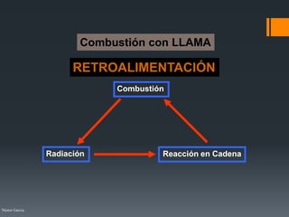 Néstor Garcia
RETROALIMENTACIÓN
Combustión
Radiación Reacción en Cadena
Combustión con LLAMA
 