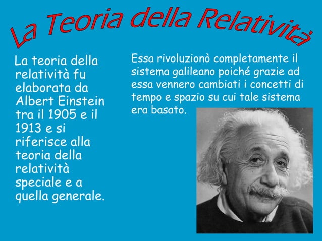 Teoria della relatività | PPT