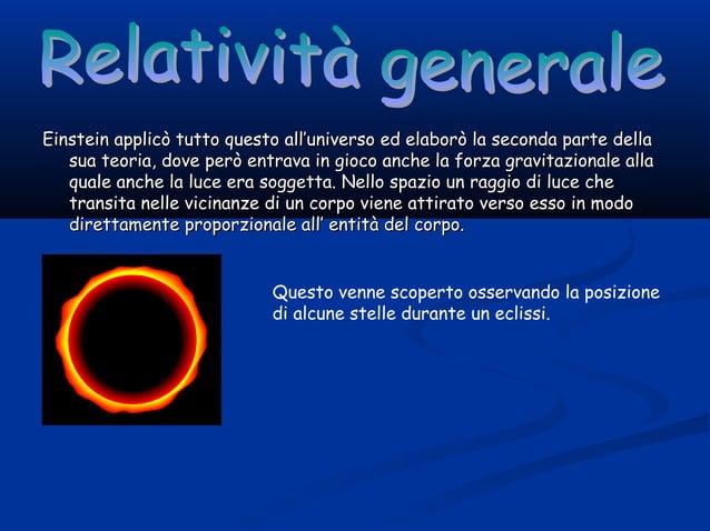 Teoria della relatività | PPT