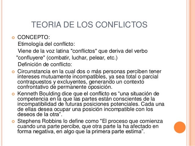 Teoria de los conflictos