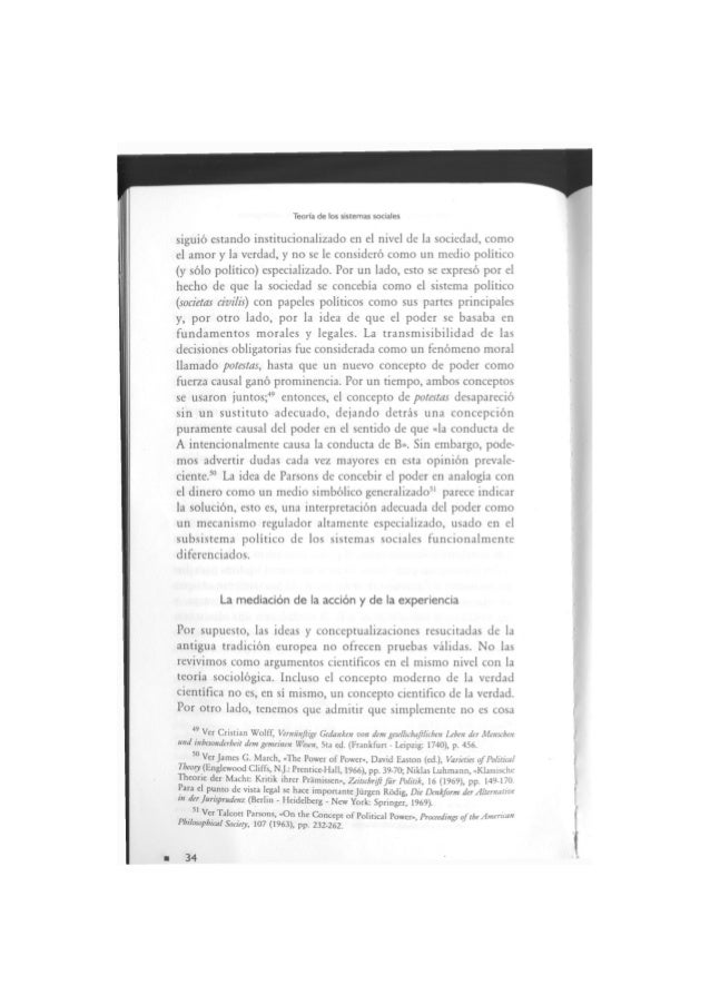 Teoría de los sistemas sociales. Niklas Luhmann Teoría de los sistemas sociales. Niklas Luhmann