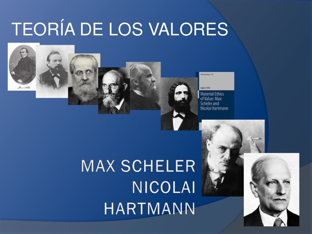 Max Scheler, Nicolai Hartmann, teoría de los valores