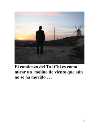 79
El comienzo del Tai Chi es como
mirar un molino de viento que aún
no se ha movido . . .
 