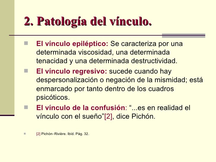 Teoria Del Vinculo De Enrique Pichon Riviere Interpersonal Primer Diez
