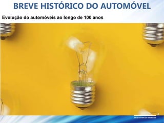 BREVE HISTÓRICO DO AUTOMÓVEL
Evolução do automóveis ao longo de 100 anos
 