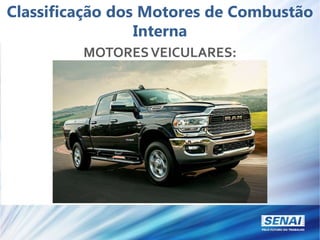 Classificação dos Motores de Combustão
Interna
MOTORESVEICULARES:
 