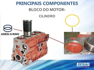 PRINCIPAIS COMPONENTES
BLOCO DO MOTOR:
CILINDRO
ANÉIS O-RING
 